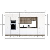 Bucatarie ZONE B COMBI 440 FRONT PAL K002 / decor 8100